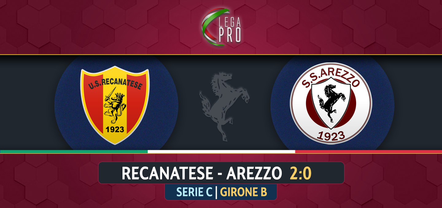 SERIE C B RECANATESE AREZZO 2 0 Crollo amaranto. C